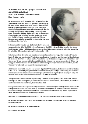 A preview of a PDF biography for LePage, Maurice Albert
